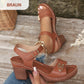 🪧Maximal 50 % Rabatt🌟Damen Sandalen mit Blockabsatz