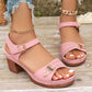 🪧Maximal 50 % Rabatt🌟Damen Sandalen mit Blockabsatz