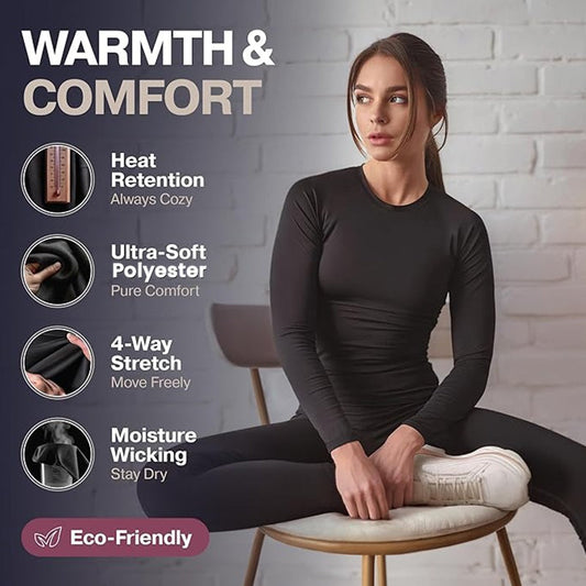 Women's Soft Thermal Underwear Two-Piece Set