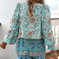 🌷Frühling Vorverkauf 50% Rabatt🍃Damenmode bedrucktes Langarmshirt mit V-Ausschnitt