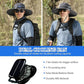 Sonnenhut mit breiter Krempe, solarbetriebenem, wiederaufladbarem Ventilator und abnehmbarem Gesichtsschutz