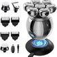 ⚡ 7D Glatzenrasierer & Multifunktions-Rasierer – 6-in-1 mit Trimmer, Nasenhaarschneider, Reinigungs- & Massagebürste – kabelloses Laden, wasserdicht – ideal für Bart, Kopf & Körper